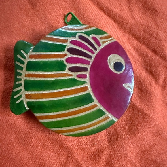 Artisan Handbags - Unique Colorful Leather Fish Coin Purse